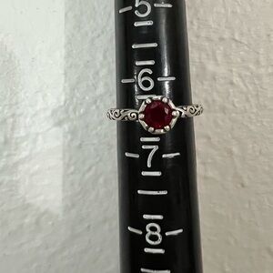 James Avery Sterling silver cherished birthstone ring Garnet, 6.5